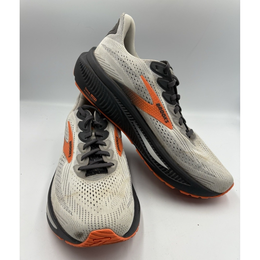 Brooks Ghost 17 Men's Oyster Mushroom/Orange/Ebony Low Top Lace-Up Mesh 110442